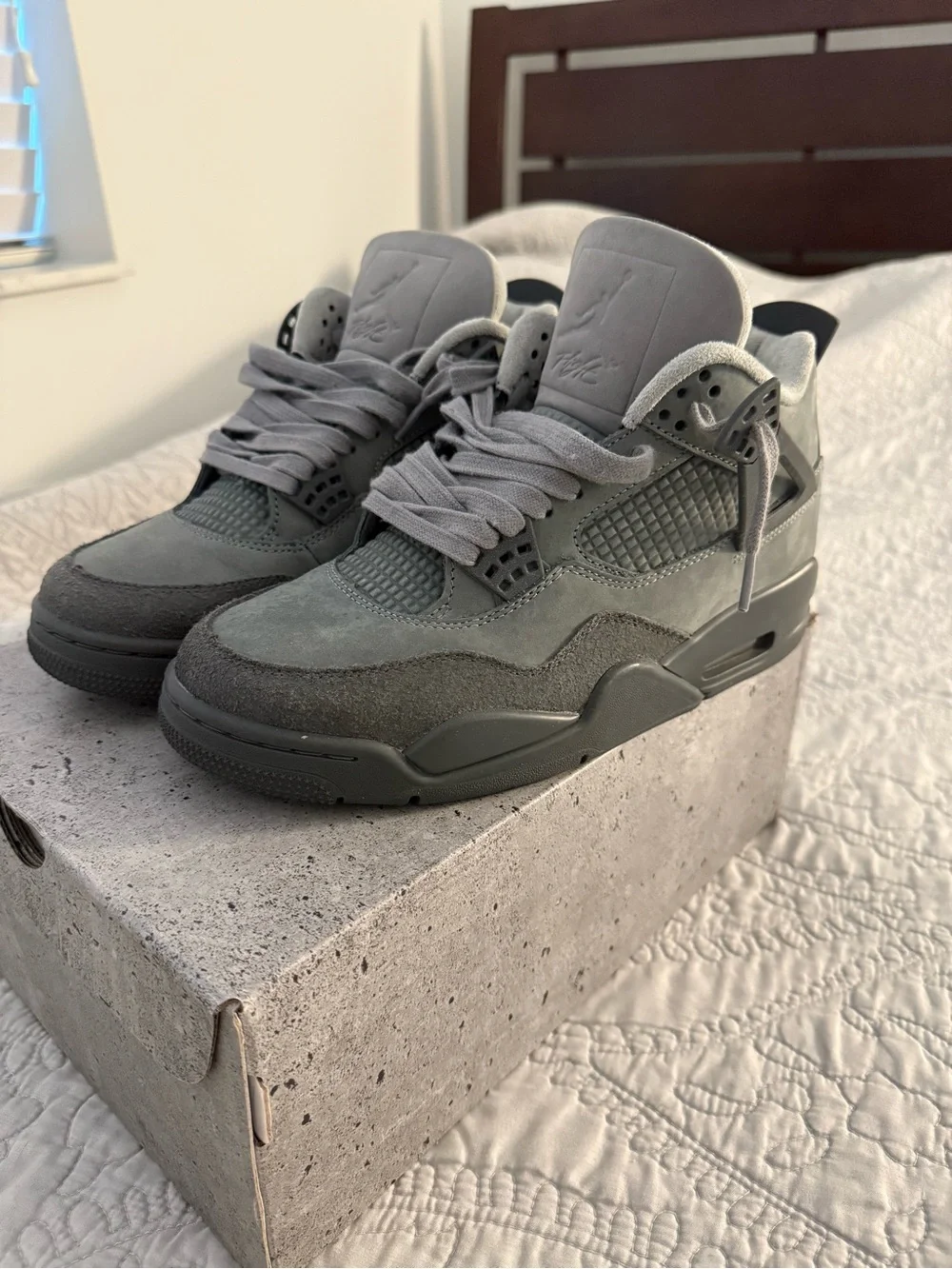 Jordan Kids' Grey Suede Retro Sneakers